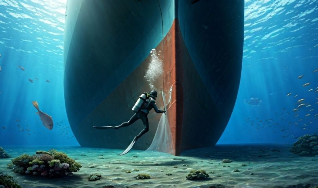 Underwater hull cleaning in Paraguay