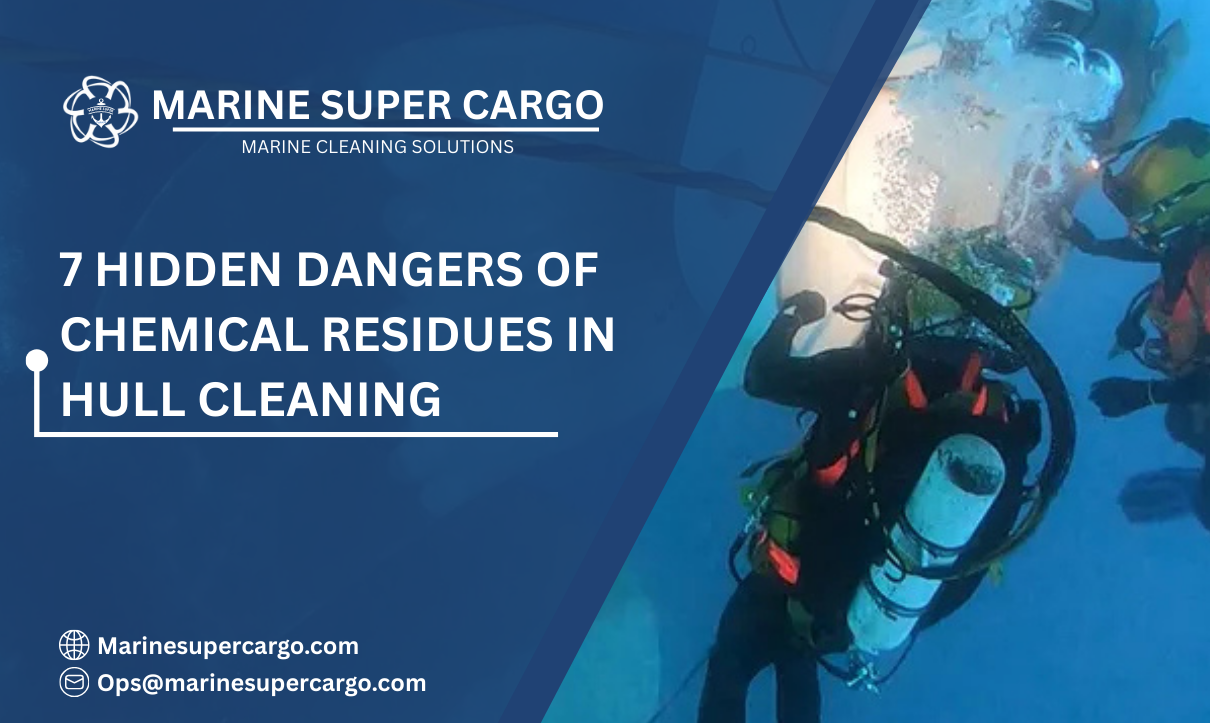 Chemical residues from hull cleaning