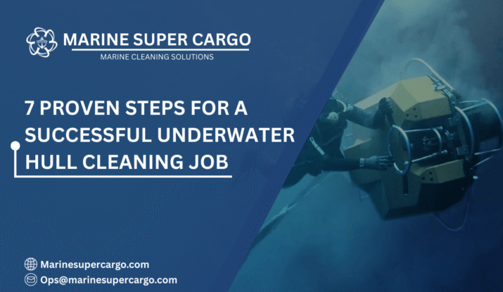 Underwater hull cleaning job steps