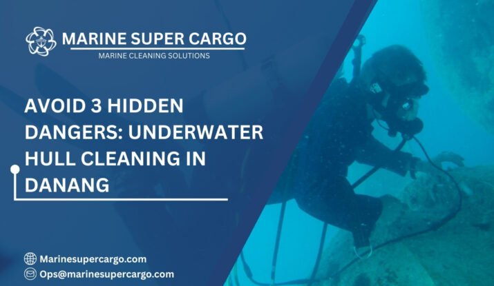 Underwater hull cleaning in Danang, Vietnam