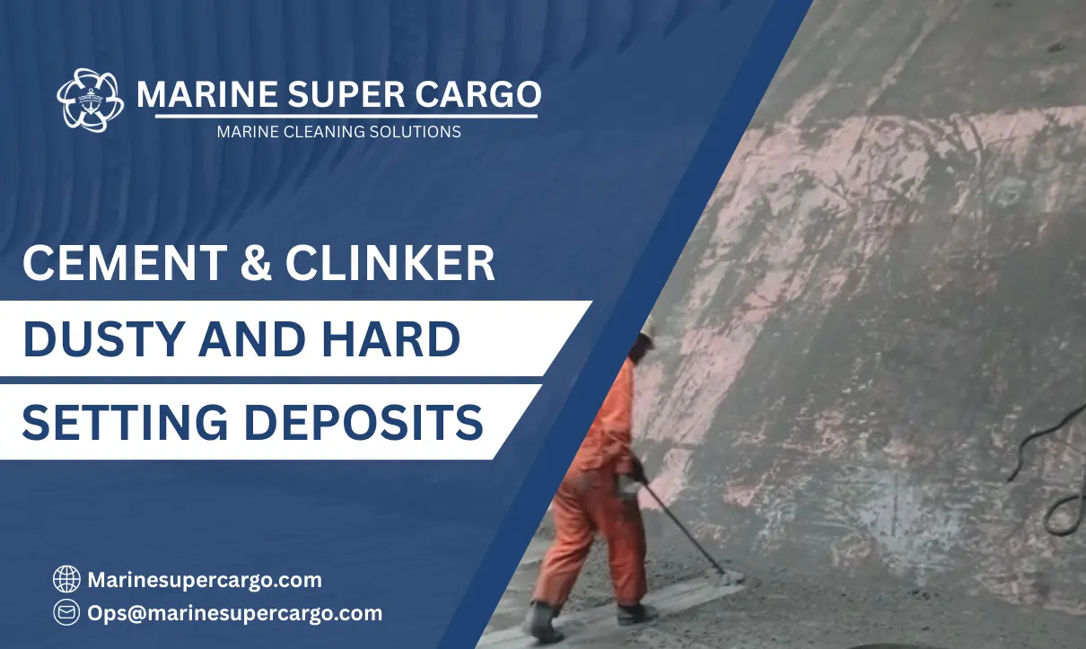 Cement and clinker dusty and hard setting