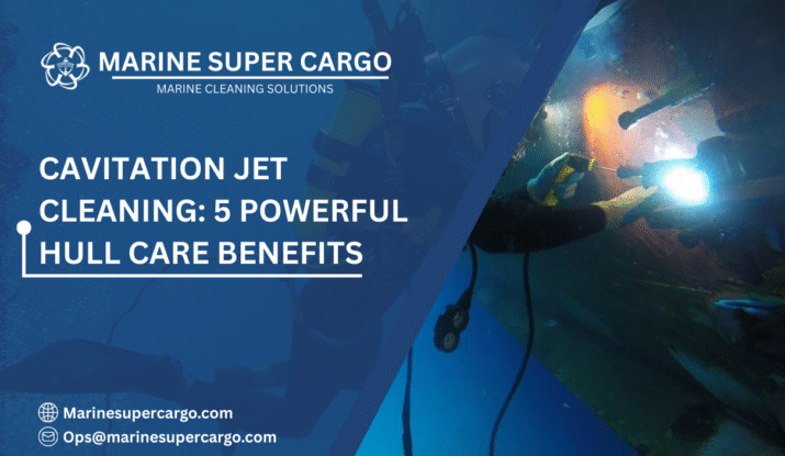 Cavitation jet cleaning for ship hull maintenance