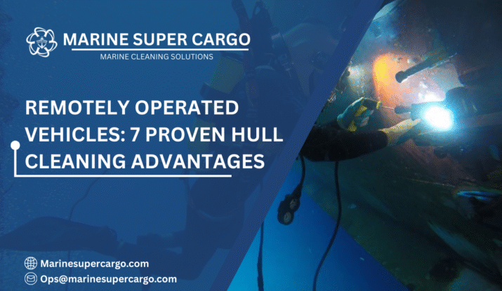 ROVs performing efficient ship hull cleaning