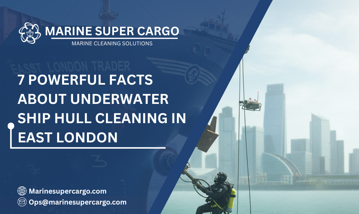 Underwater ship hull cleaning in East London