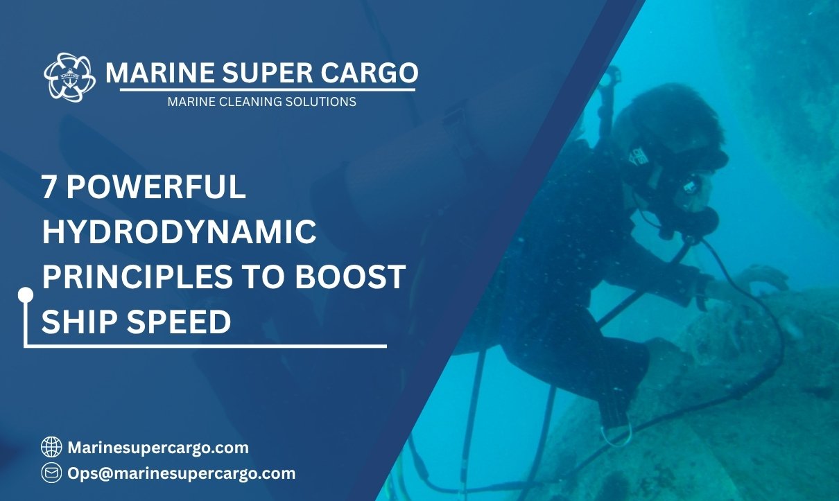 Hydrodynamic principles to boost ship speed