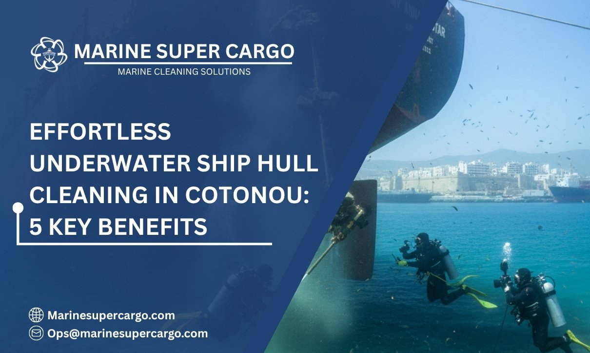 Underwater ship hull cleaning in Cotonou