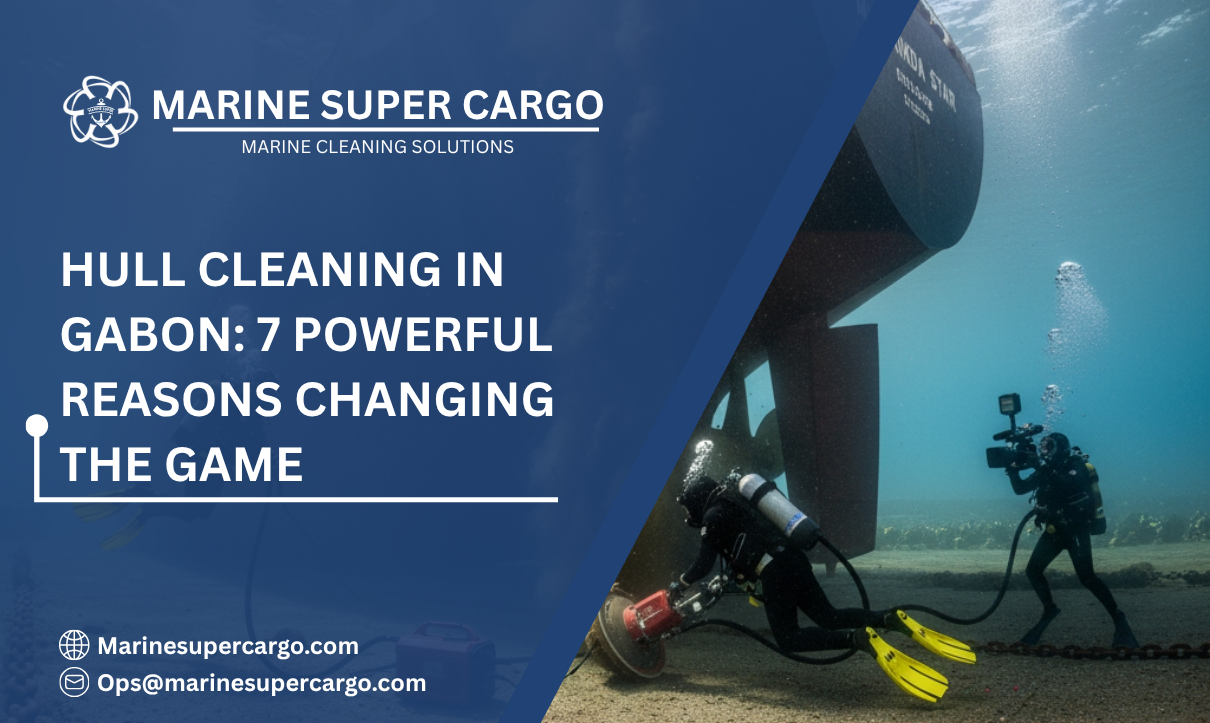 divers performing professional hull cleaning in Gabon