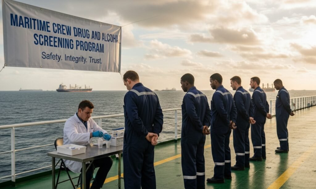 Genrate an image for IMCA for Crew Drug Testing