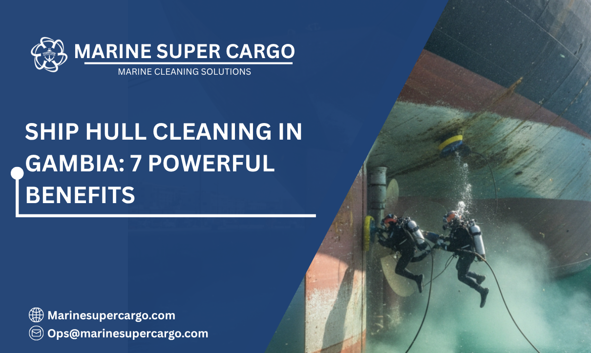 divers performing ship hull cleaning in Gambia