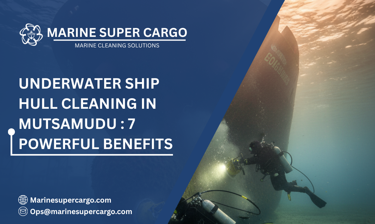 Underwater ship hull cleaning in Mutsamudu