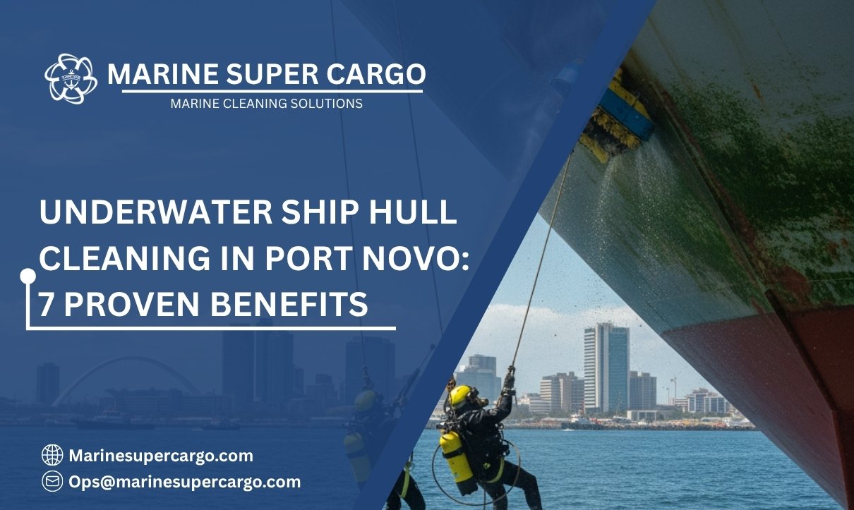 Underwater ship hull cleaning in Port Novo