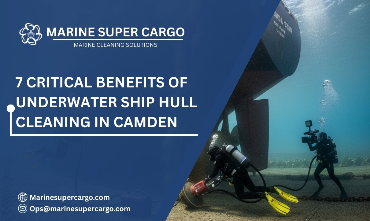 Underwater ship hull cleaning in Camden