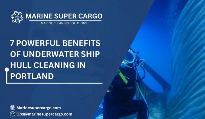 Underwater ship hull cleaning in Portland