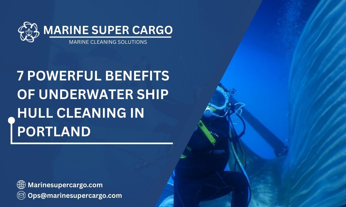 Underwater ship hull cleaning in Portland