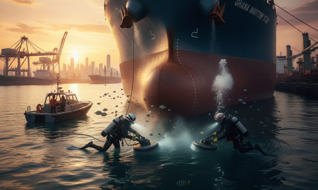 Underwater ship hull cleaning in Birmingham