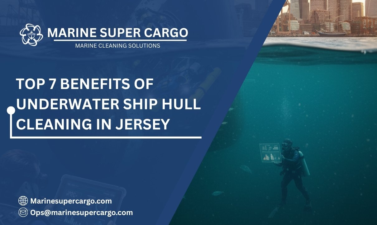 Underwater ship hull cleaning in Jersey