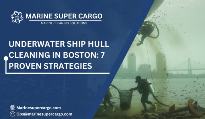 Underwater ship hull cleaning in Boston
