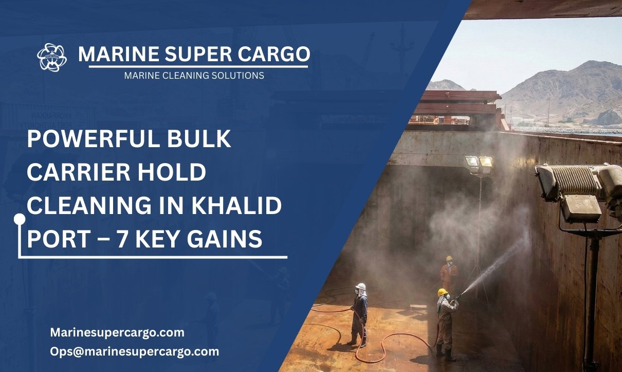Bulk carrier hold cleaning at Khalid Port