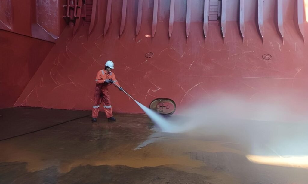 Fast turnaround hold cleaning at Sekondi Port