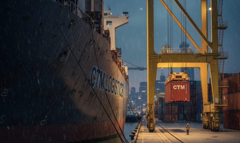 Spare parts delivery to vessel in port