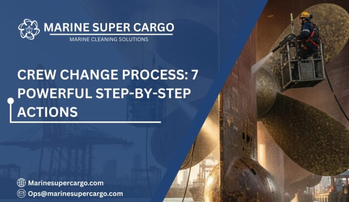 Crew change process for commercial vessels