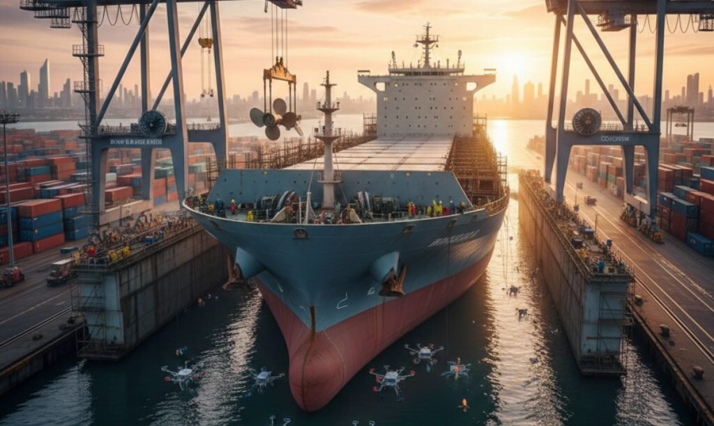 MARPOL garbage disposal procedures in port